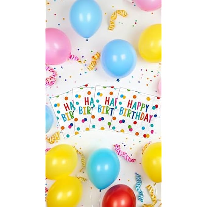 DOTS DESIGN BIRTHDAY PARTY NAPKINS, 6.5X6.5 INCHES, 40 PCS, STYLISH DECOR FOR ADULTS & KIDS, FOR CELEBRATIONS, FESTIVE TABLEWARE ACCESSORY - Image 4